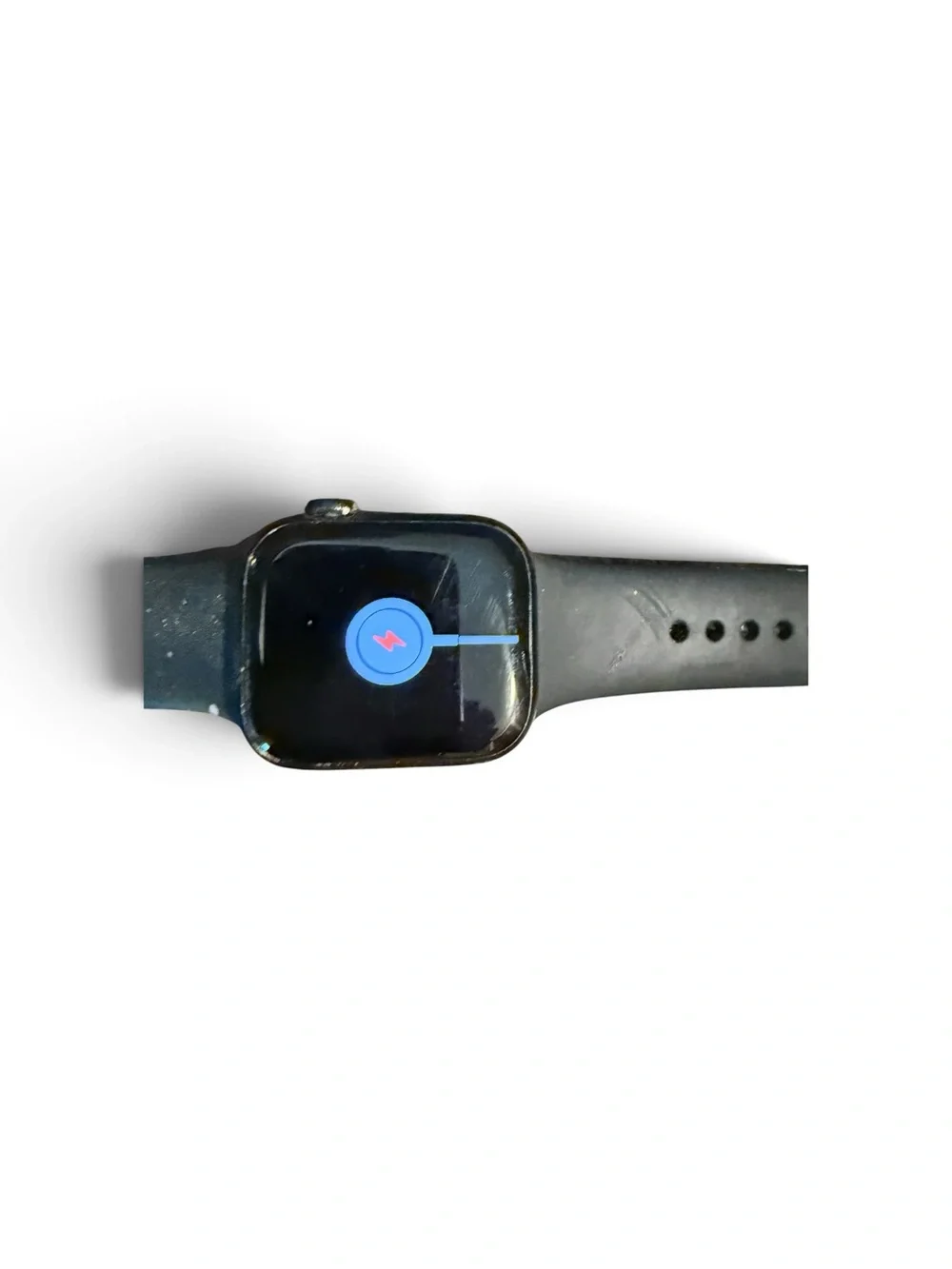 Apple Black Smartwatch with Silicone Sport Band